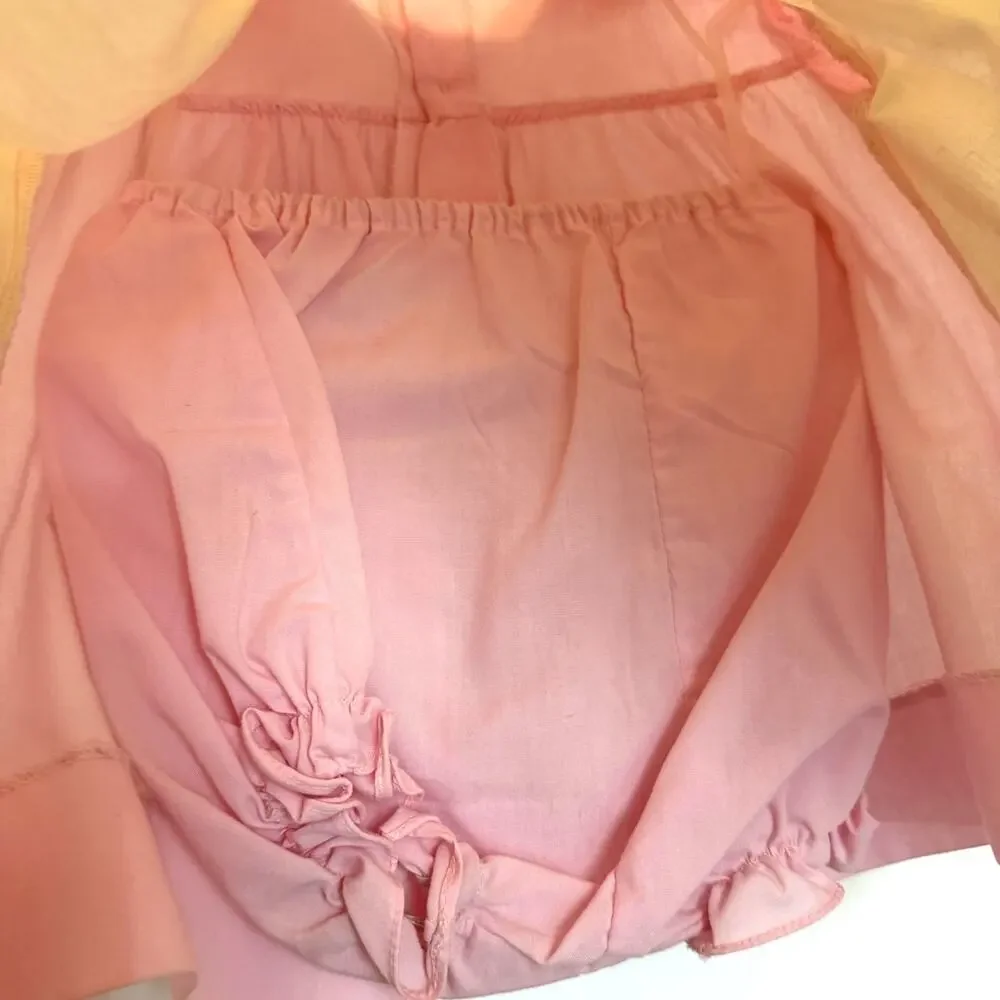 Vintage Tiny Tots Originals Jumper Dress Cream Pink 18M